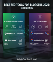 Best SEO tools for bloggers 2025 comparison showing keyword research and analytics platforms