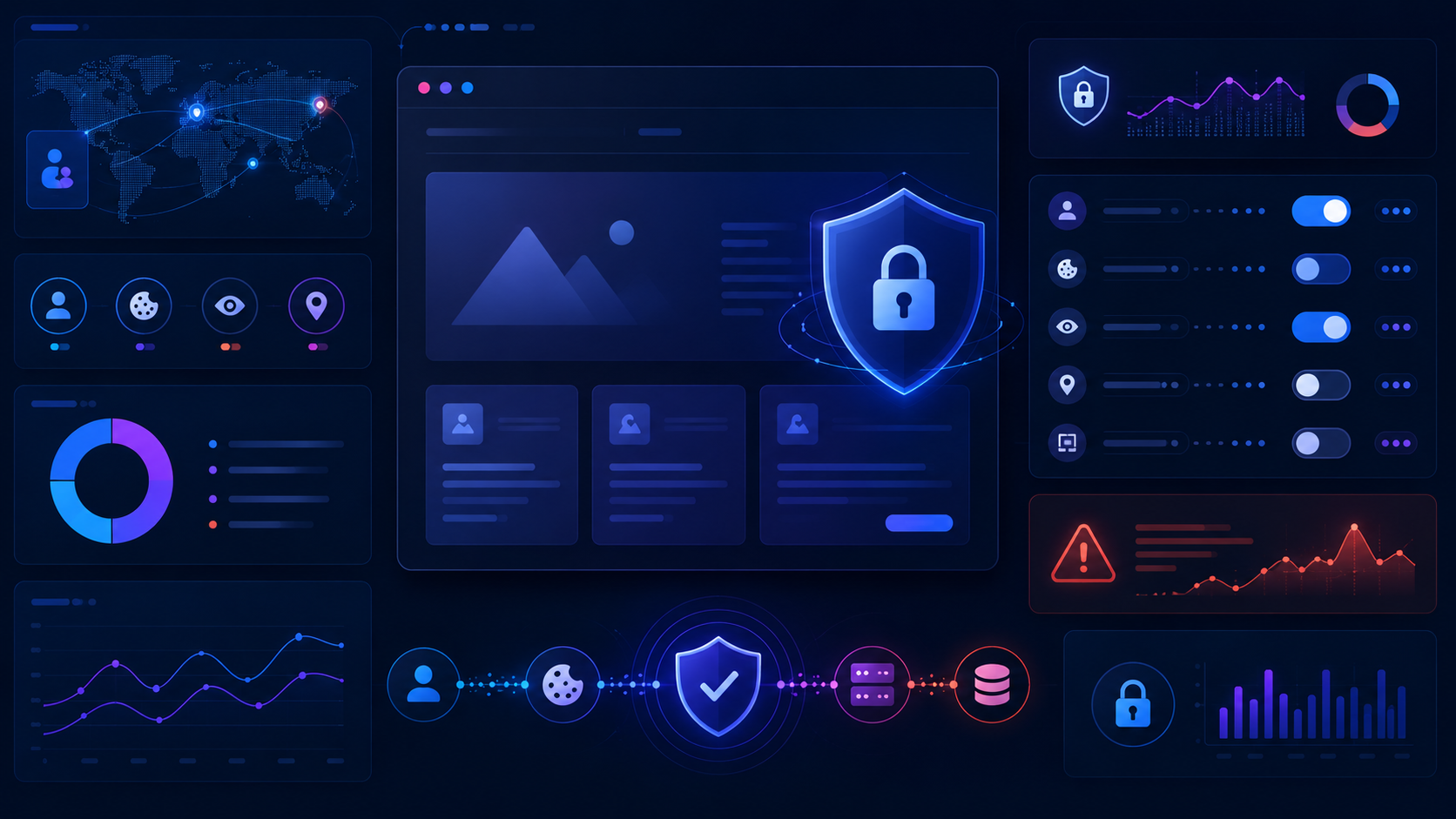 Abstract CIPA privacy compliance interface for business websites