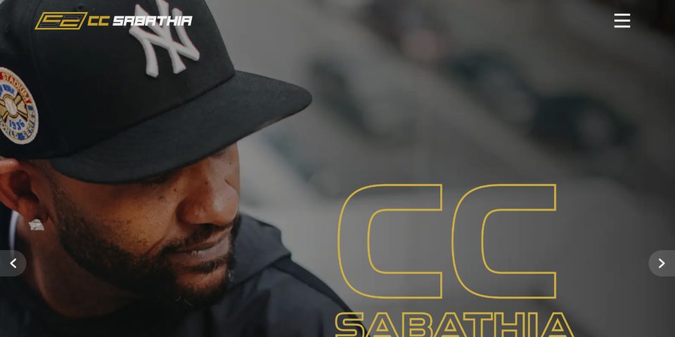 CC Sabathia website, built by The Clay Media